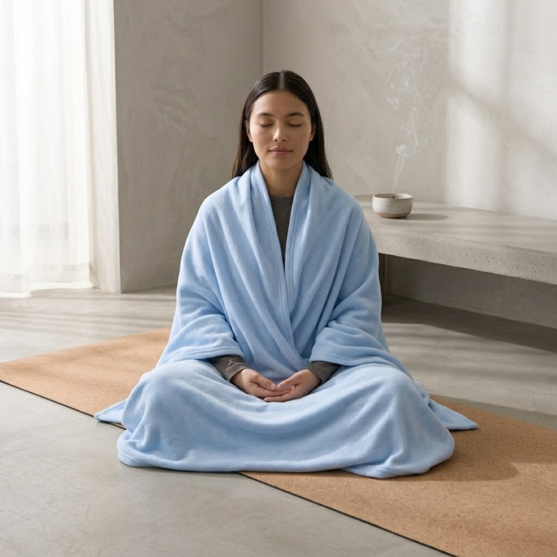 Couverture de yoga douce, chaleur et ancrage – vue 11