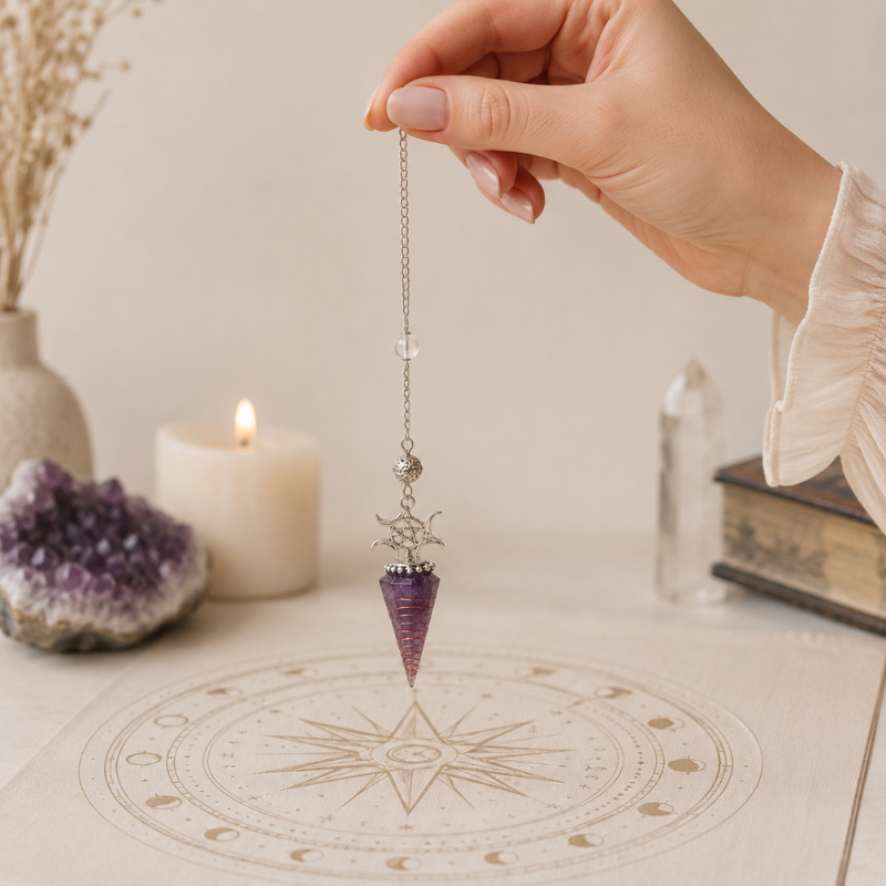 Pendule de radiesthésie en améthyste – vue 6
