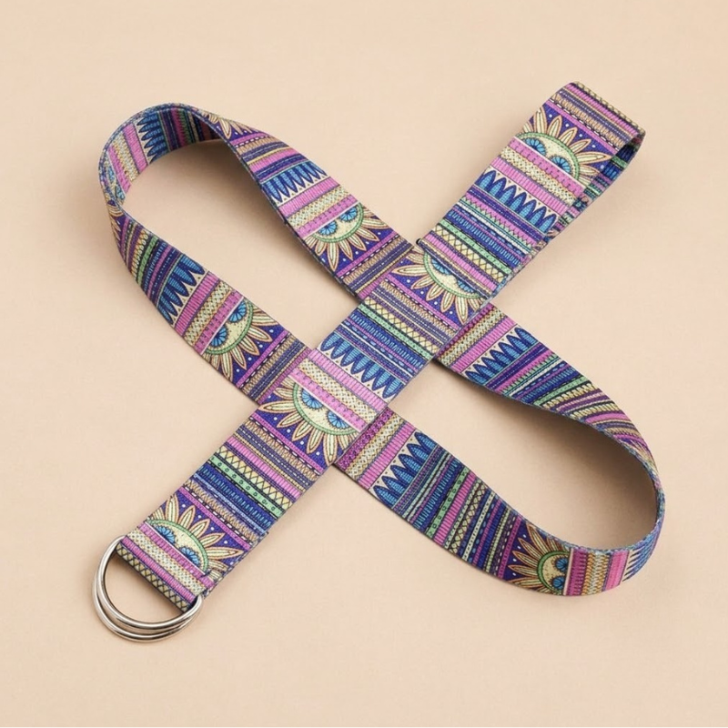 Sangle de yoga, boucle anneau en D, motif zen – vue 4