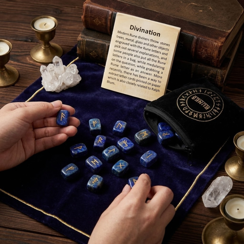 Runes divinatoires en pierre naturelle – vue 19