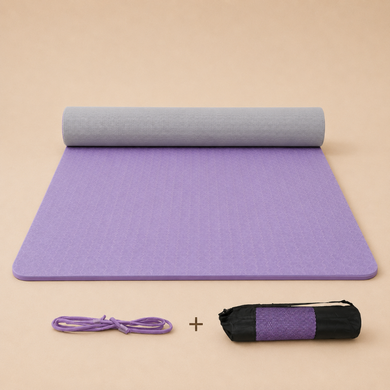 Tapis de yoga antidérapant bicolore – vue 13