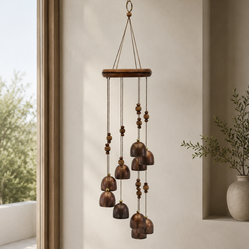 Carillon à vent clochettes dorées zen – vue 5