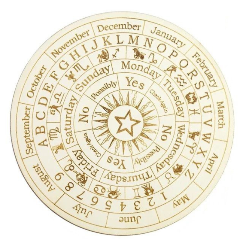 Planche de pendule en bois gravé, divination – vue 3