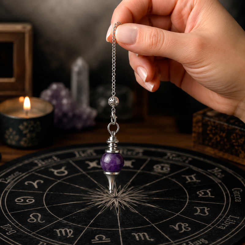 Pendule améthyste, divination et intuition – vue 4