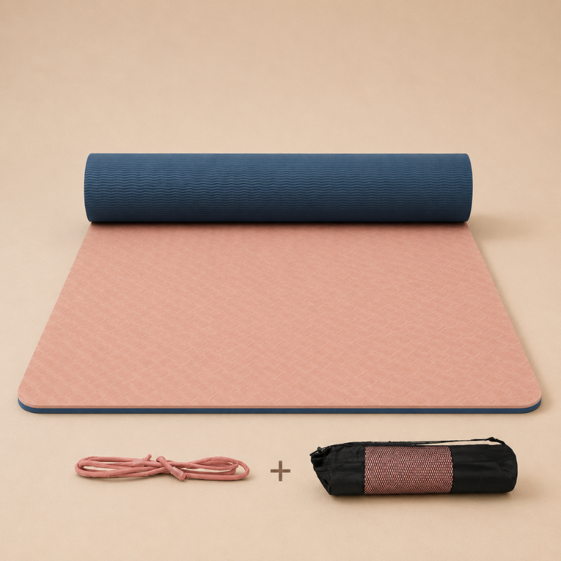 Tapis de yoga antidérapant bicolore – vue 16