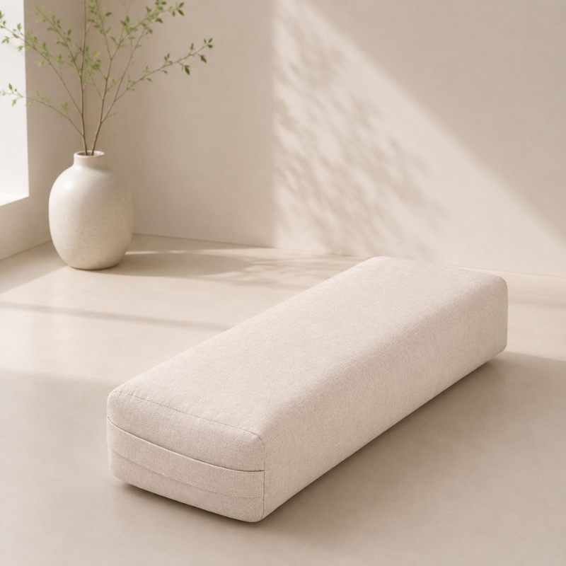 Bolster de yoga rectangulaire en tissu chiné – vue 15
