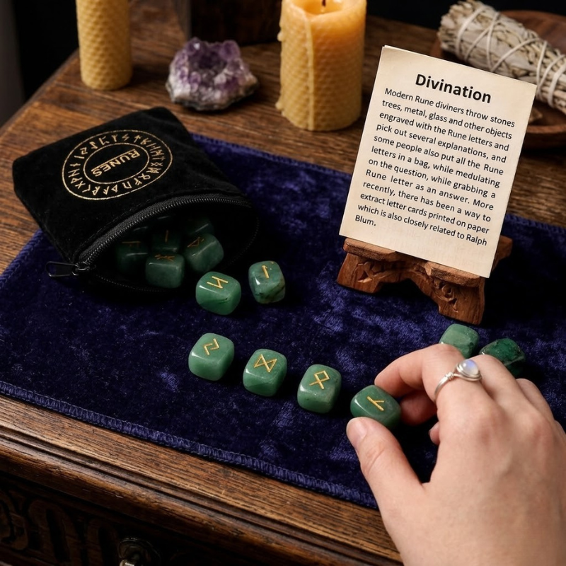 Runes divinatoires en pierre naturelle – vue 11