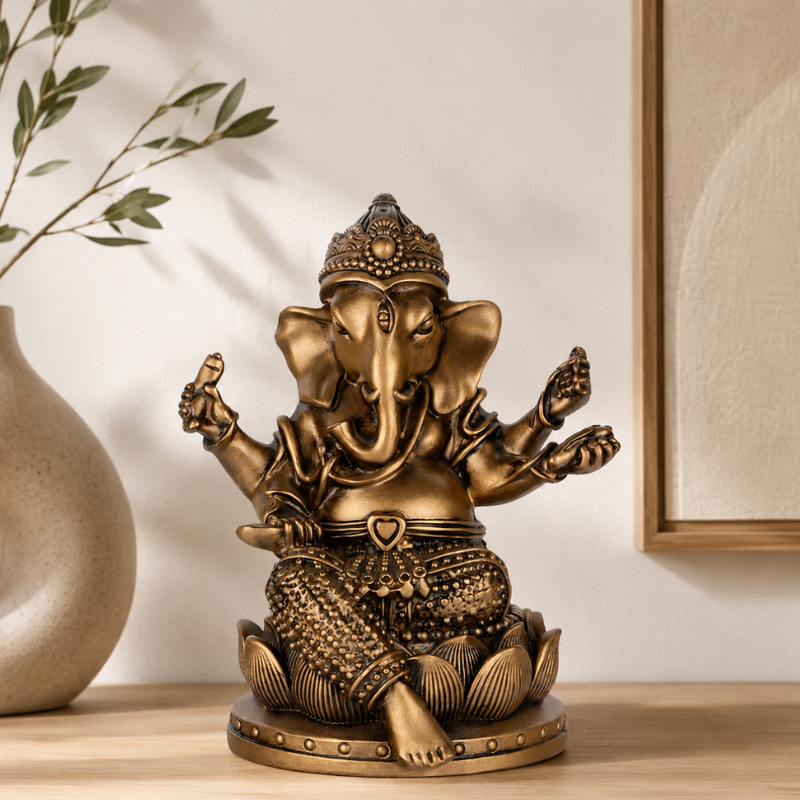 Statue Ganesh Bronze, Symbole de Bonne Fortune