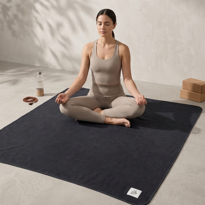 Couverture de yoga douce, pratique au sol et relaxation – vue 2