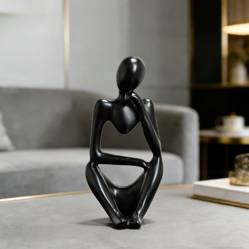 Statue zen Penseur, figurine méditation déco – vue 6