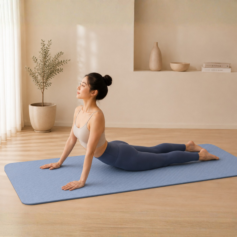Tapis de yoga antidérapant bicolore – vue 9