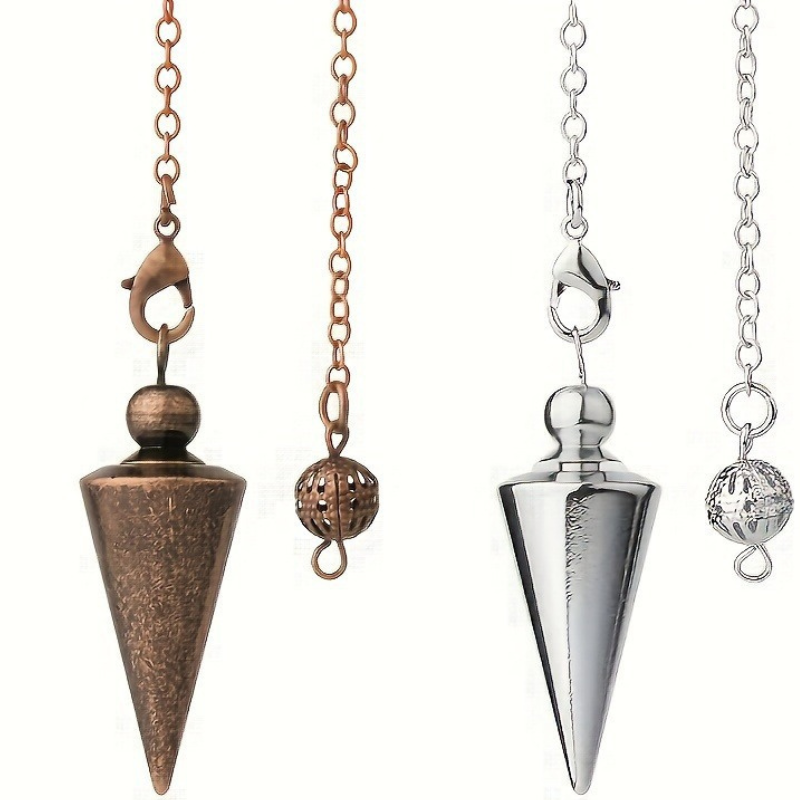Pendule divinatoire en métal, pointe conique – vue 9