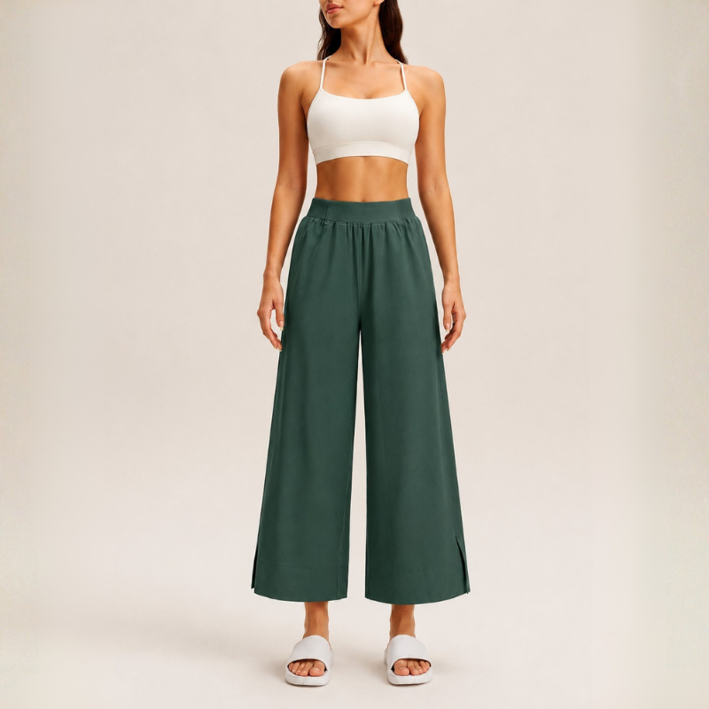 Pantalon de yoga large, taille élastiquée – vue 13
