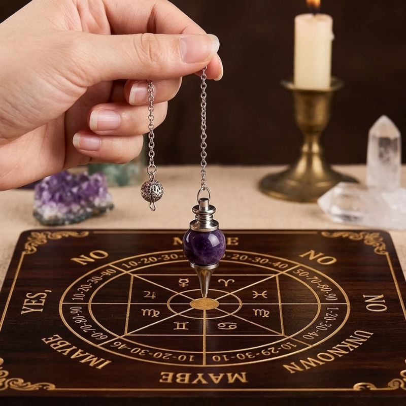 Pendule améthyste, divination et intuition – vue 5