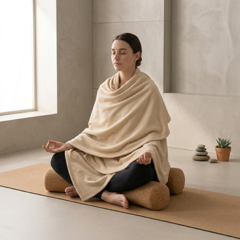 Couverture de yoga douce, chaleur et ancrage – vue 13