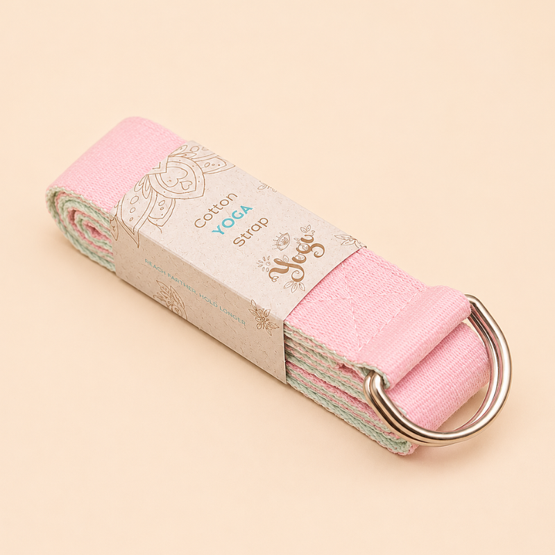 Sangle de yoga en coton, boucle double D – vue 14