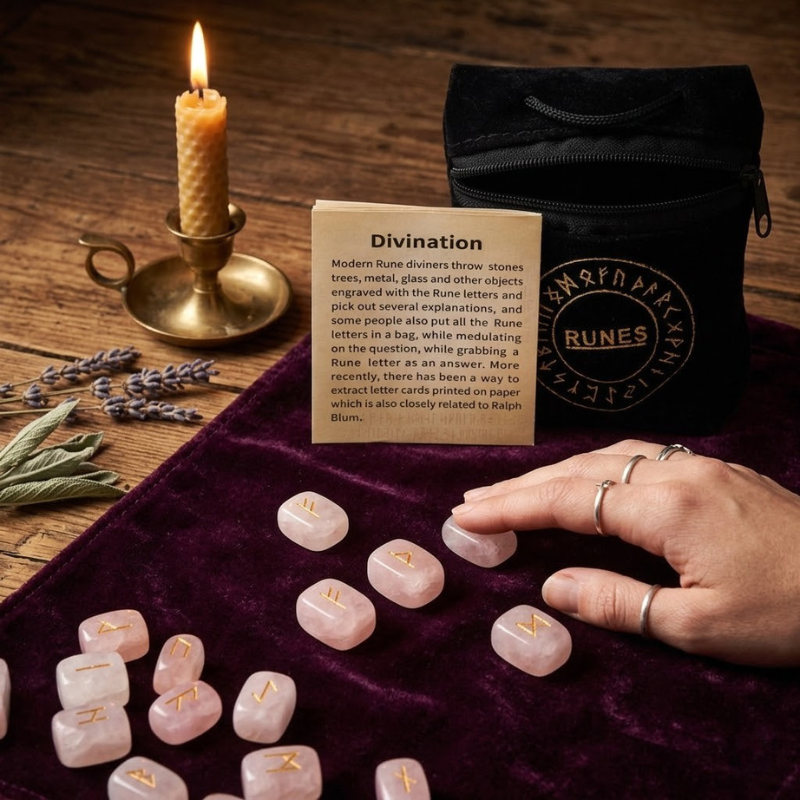 Runes divinatoires en pierre naturelle – vue 17