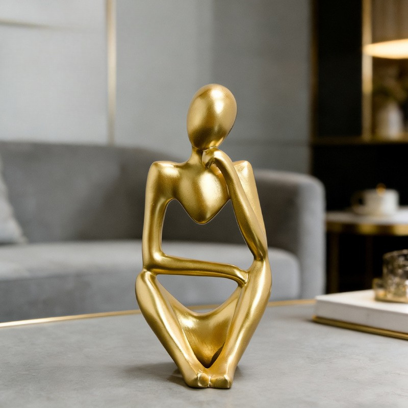 Statue zen Penseur, figurine méditation déco – vue 10