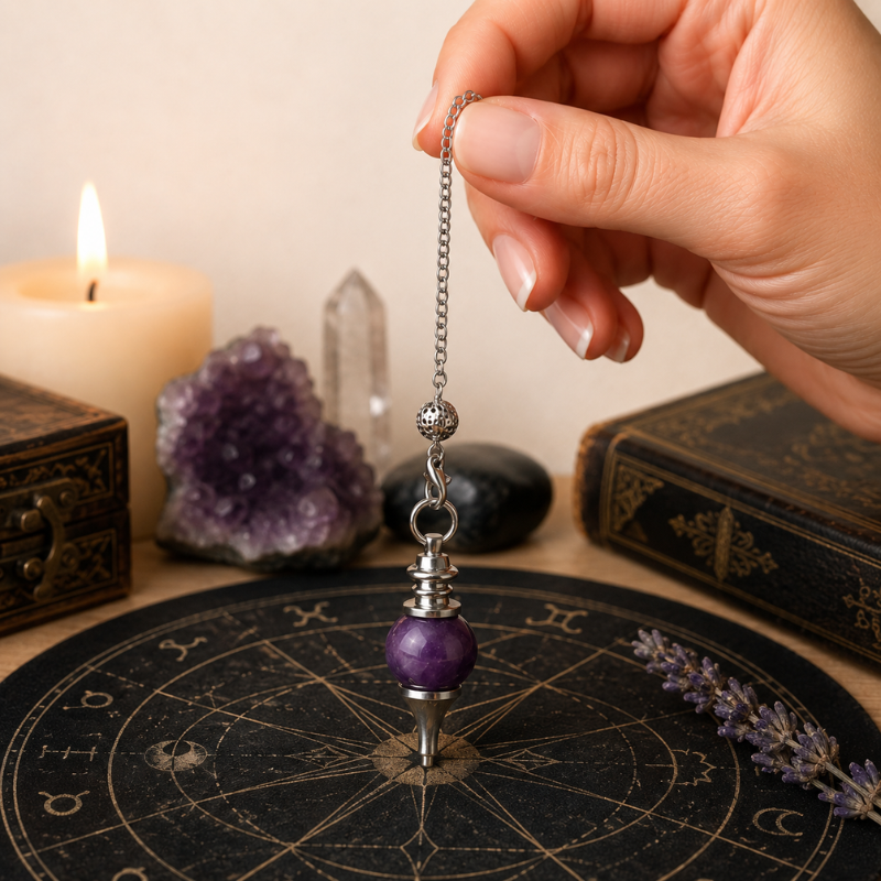 Pendule améthyste, divination et intuition – vue 6