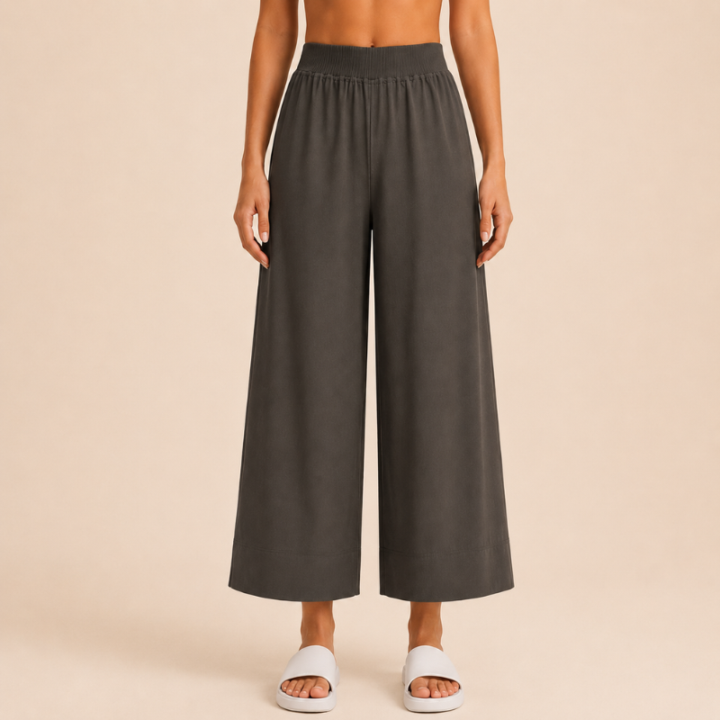 Pantalon de yoga large, taille élastiquée – vue 16
