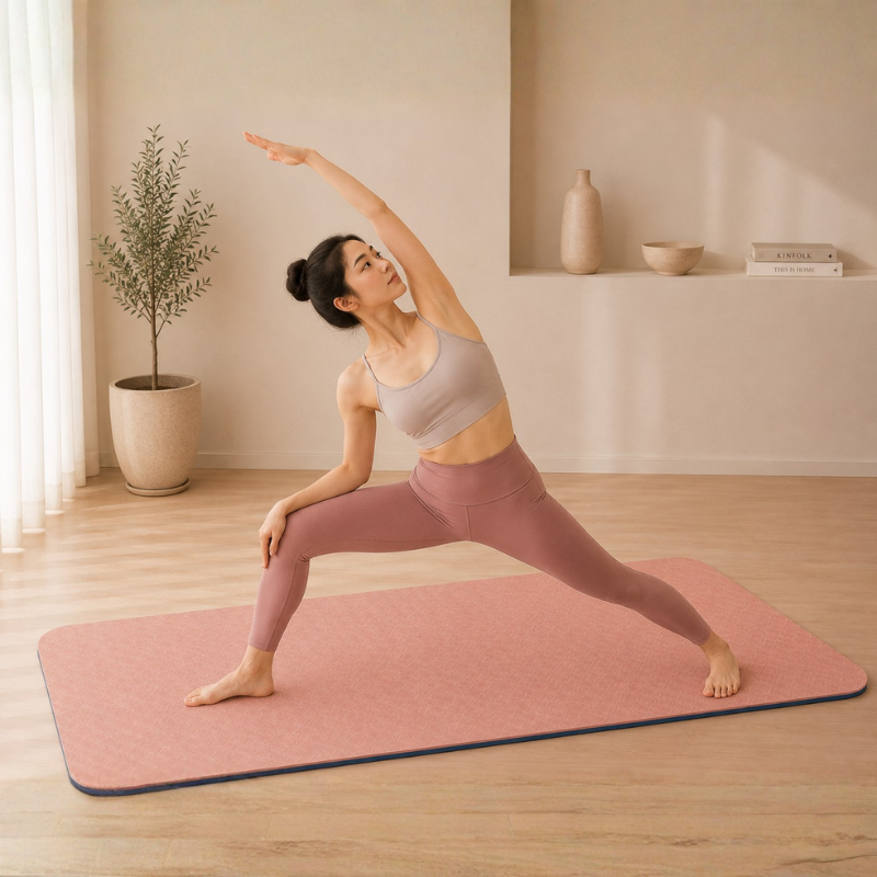 Tapis de yoga antidérapant bicolore – vue 17