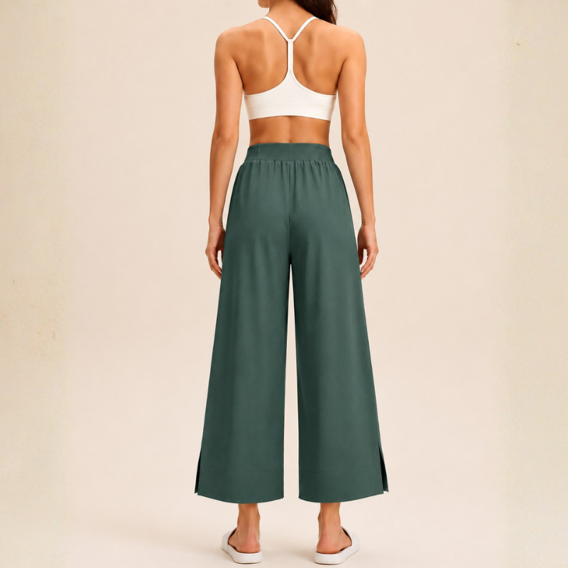 Pantalon de yoga large, taille élastiquée – vue 15