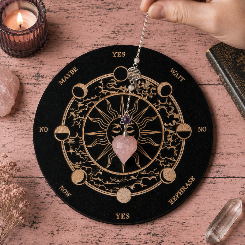 Planche de pendule, soleil et phases de lune – vue 3