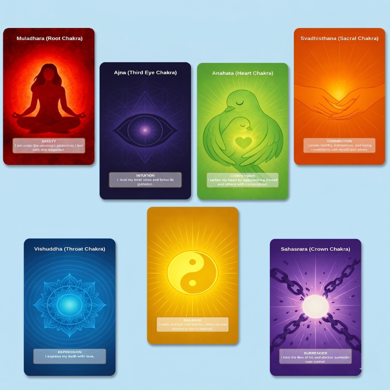 Jeu d'oracle Intention des Chakras – vue 5