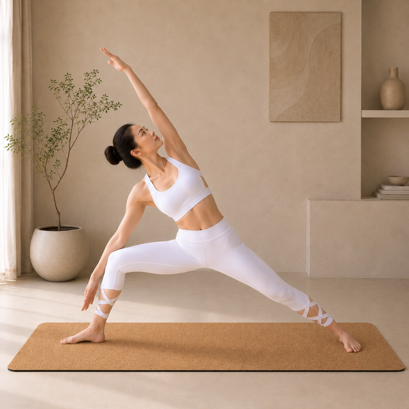 Tapis de yoga en liège naturel et caoutchouc – vue 11