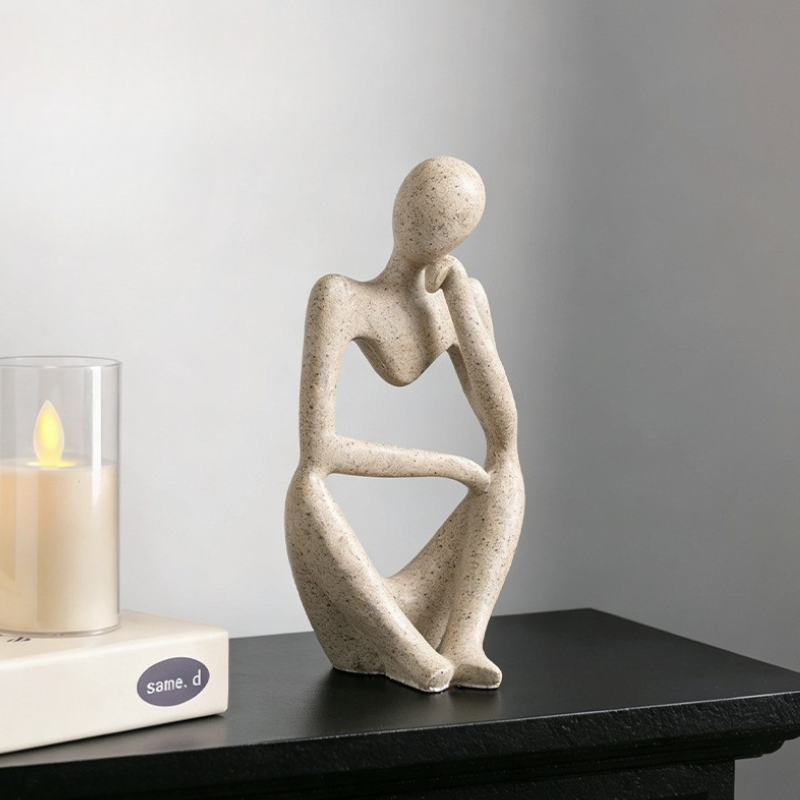 Statue zen Penseur, figurine méditation déco – vue 13