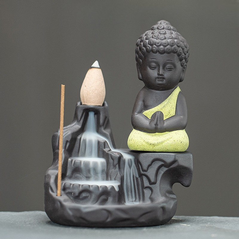 Porte-encens Bouddha à reflux, fumée cascade – vue 16