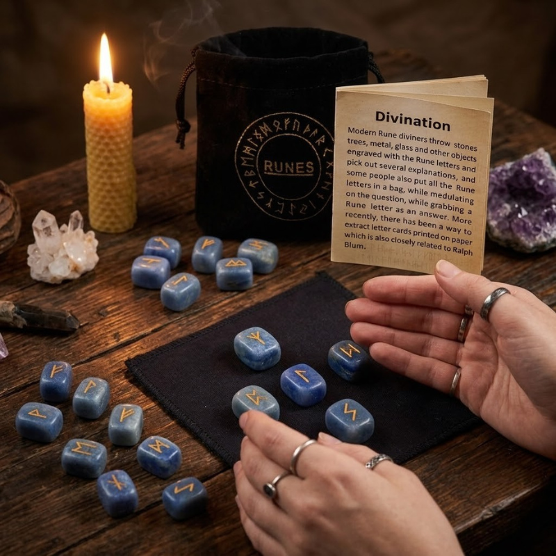 Runes divinatoires en pierre naturelle – vue 23