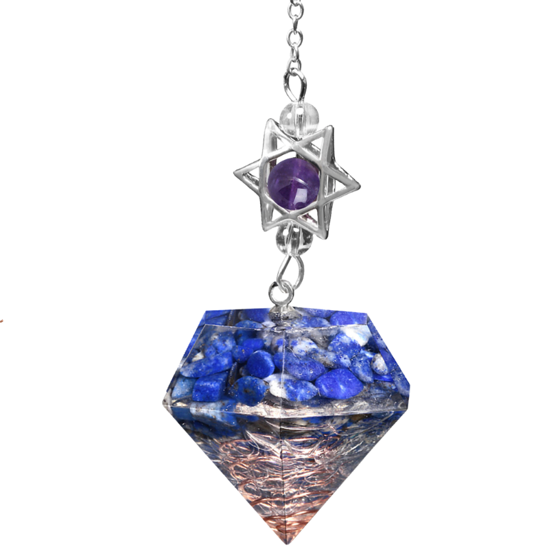 Pendule de divination améthyste, étoile à six branches – vue 14