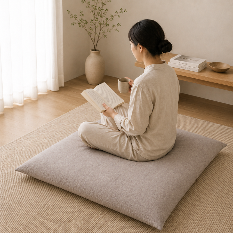 Zabuton, coussin de méditation au sol – vue 12
