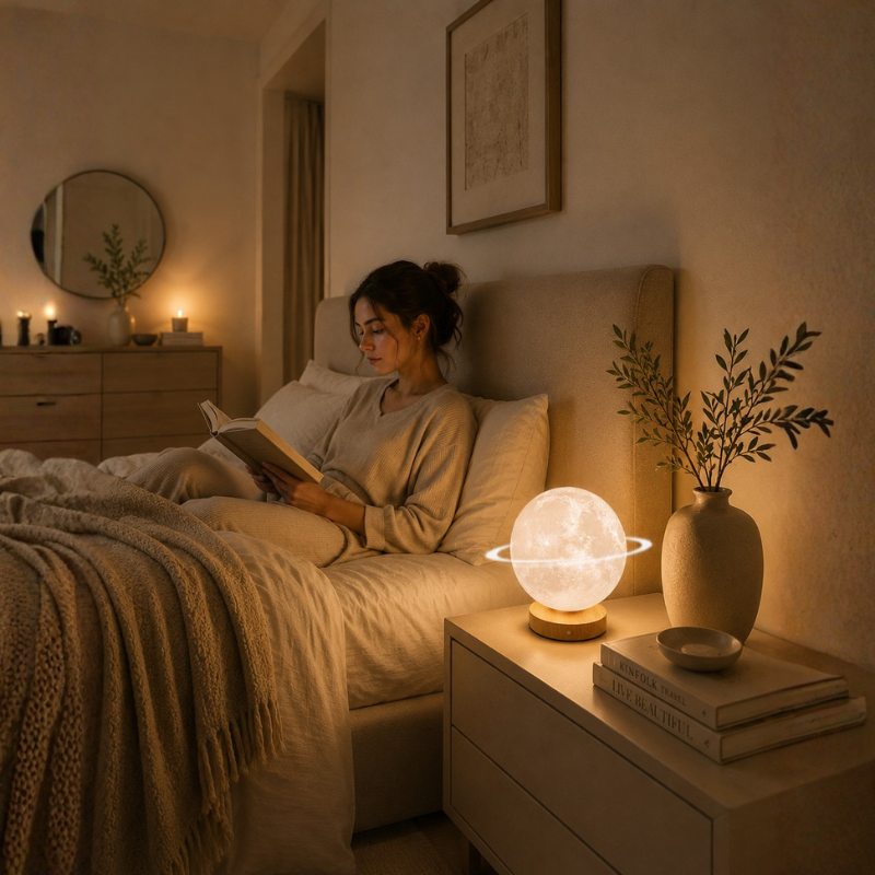 Lampe Lune anneau de Saturne, lumière douce – vue 10