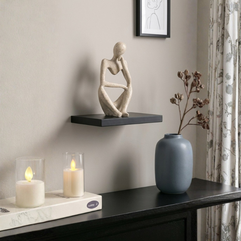Statue zen Penseur, figurine méditation déco – vue 16