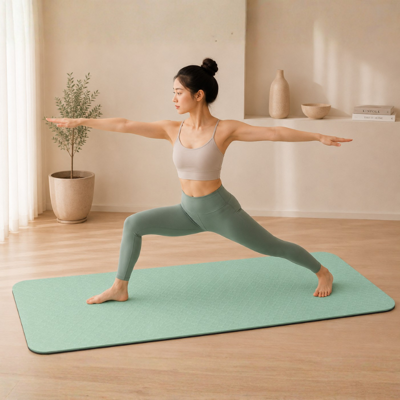 Tapis de yoga antidérapant bicolore – vue 11