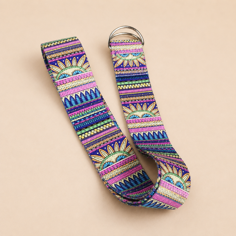 Sangle de yoga, boucle anneau en D, motif zen – vue 3