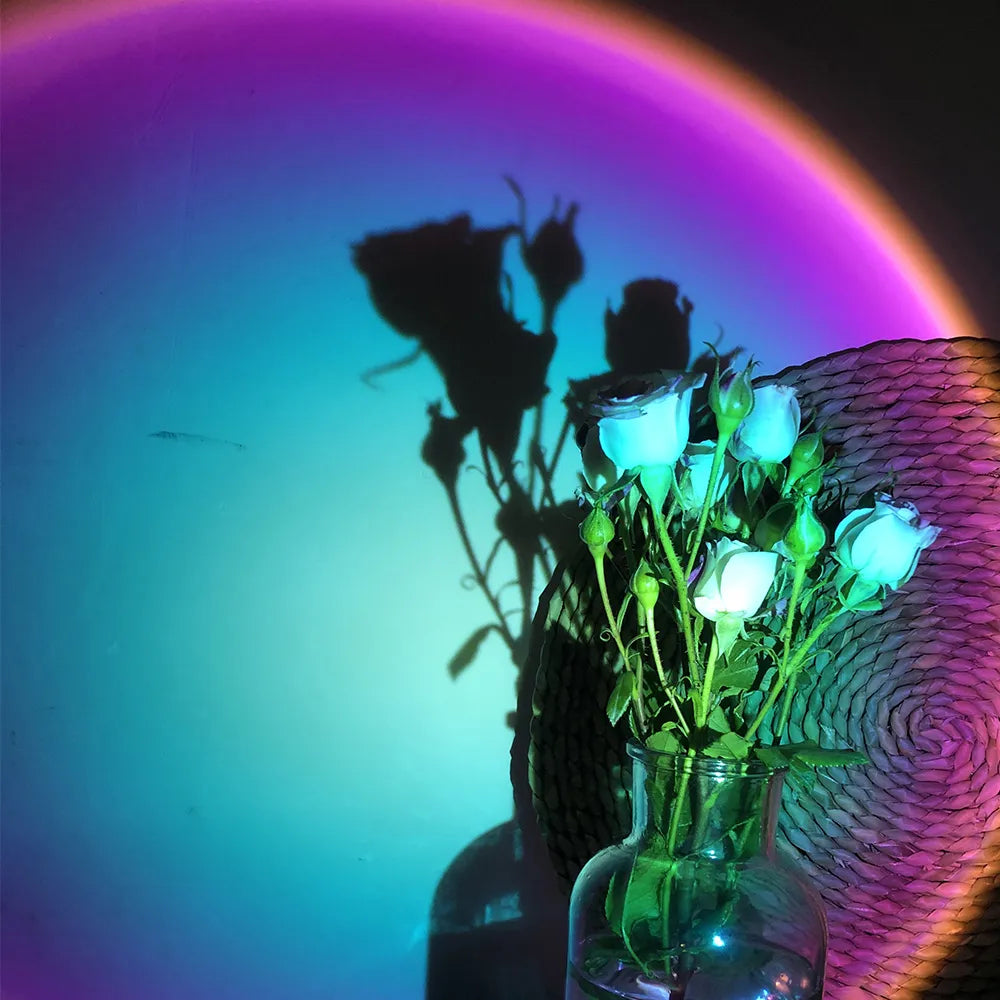 Lampe projecteur d'ambiance intelligent à seize couleurs