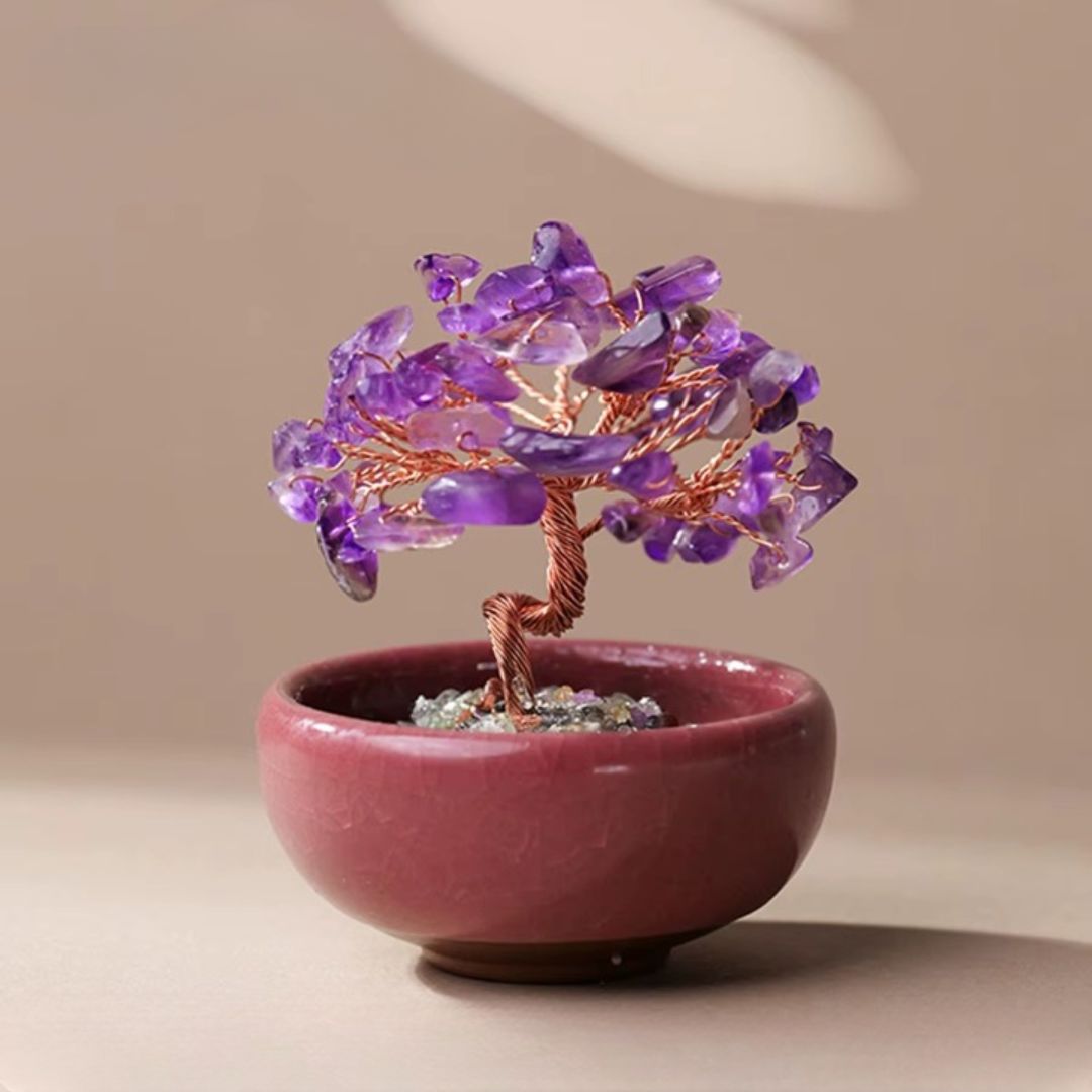 Arbre de Vie en Cuivre avec Pierres Naturelles