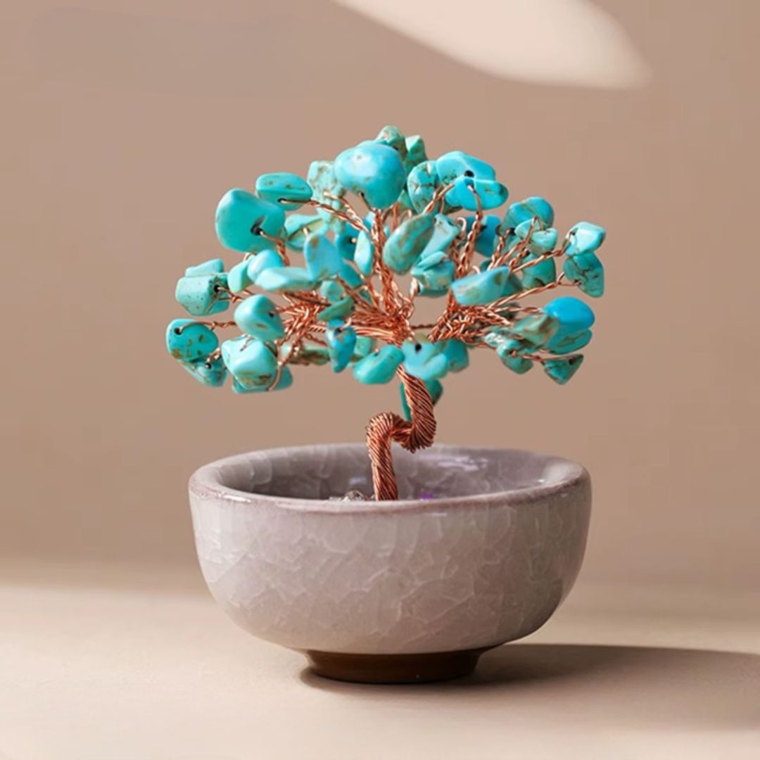 Arbre de Vie en Cuivre avec Pierres Naturelles Image