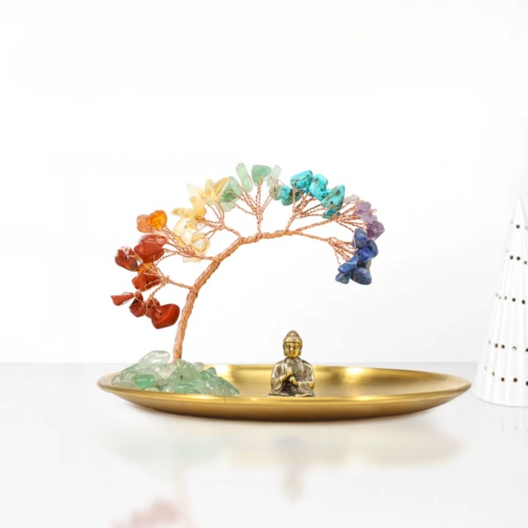 Arbre de Vie Décoratif 7 Chakras sur fond gris