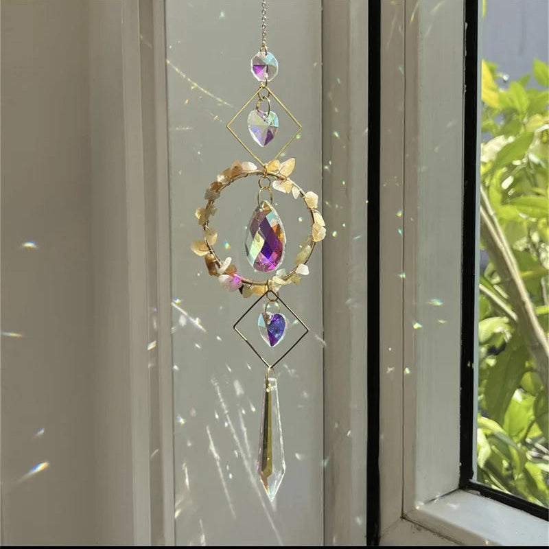 Attrape Soleil Décoratif en Cristal sur fond gris
