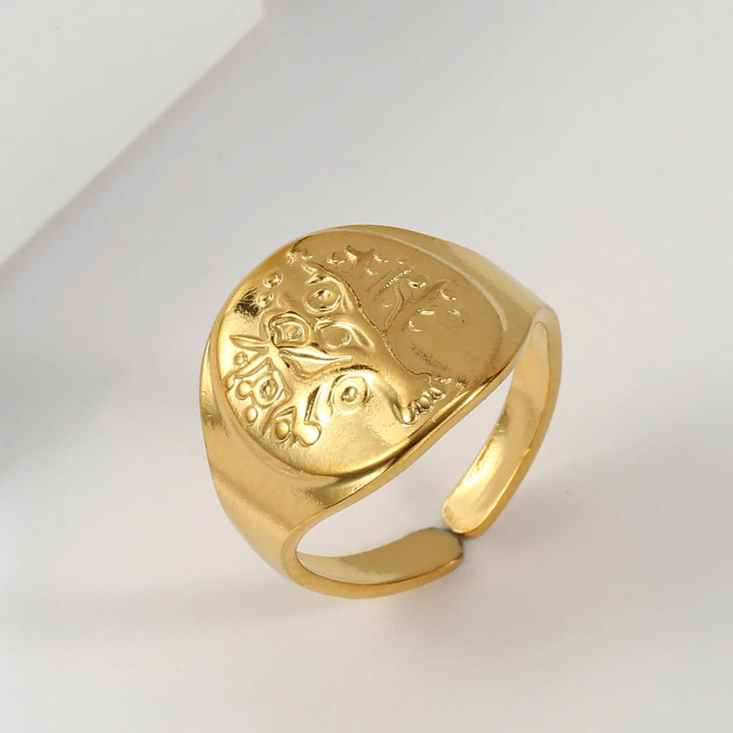 Bague Arbre de Vie Ouverte et Vintage Image