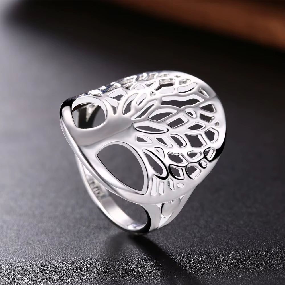 Bague Arbre de Vie Raffinée en Argent