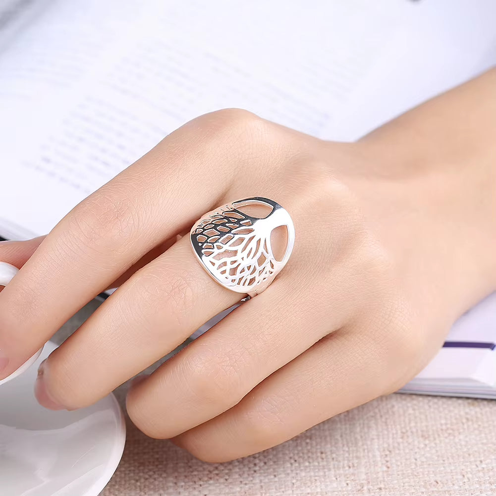 Bague Arbre de Vie Raffinée en Argent Image