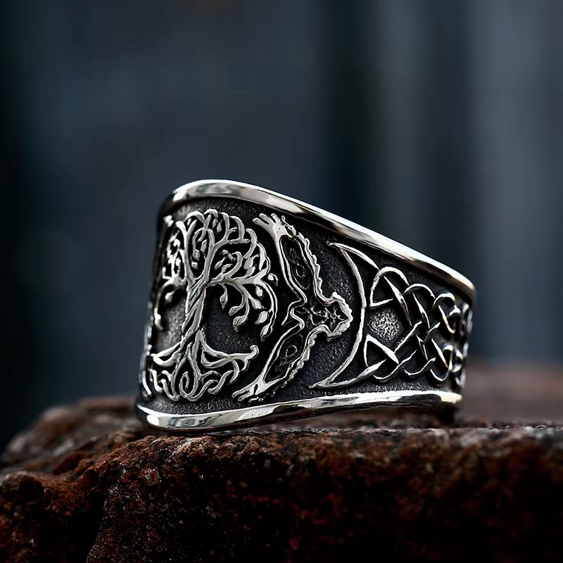 Bague Arbre de Vie Rétro et Épurée