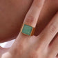 Bague en Pierre Naturelle - Design Carré