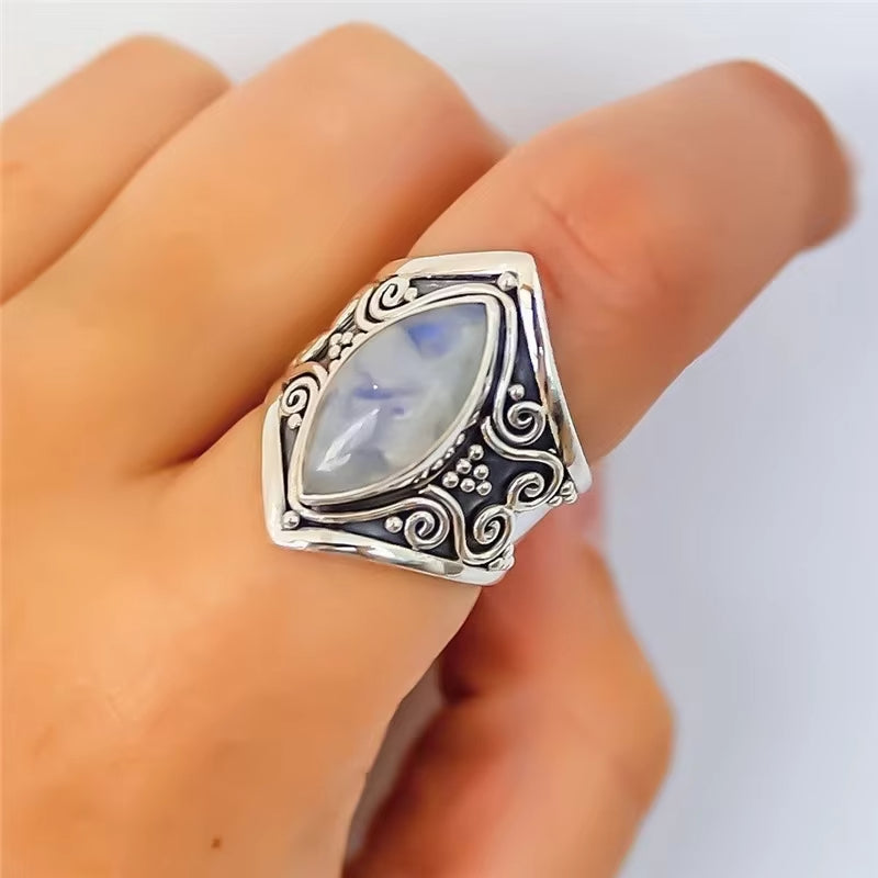 Bague Pierre Naturelle Goutte d’Eau