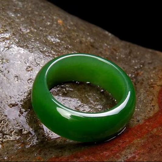 Bague Pierre Naturelle - Pierre de Jade sur une pierre